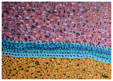 Michael Buzinskas,  No. 38 - Dotty's Creek Side - Acrylic on canvas (18x13cm)