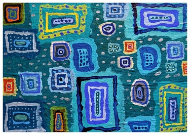 Michael Buzinskas, No. 41 - Minimalist Blue - Acrylic on canvas (18x13cm)