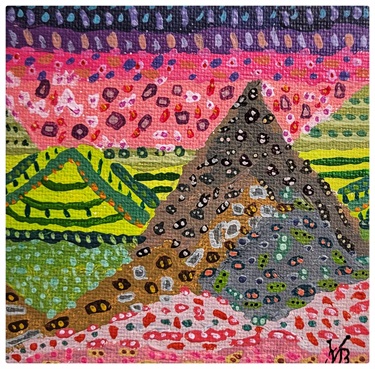 Michael Buzinskas,  No. 49 - 67 Peak - Acrylic on canvas (10x10cm)