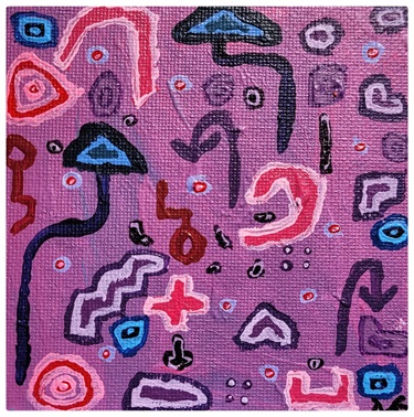 Michael Buzinskas,  No. 65 - Minimal Postmodern - Acrylic on canvas (10x10cm)