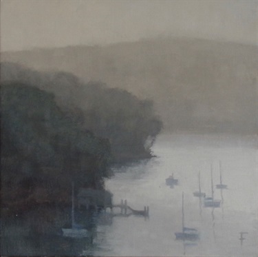 Peter Finlay, “HARBOUR our views”, 2023, oil on linen