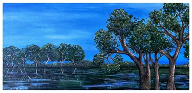 No.4 “Walking On water”, 2021, Acrylic on Canvas, 80x39.5cm