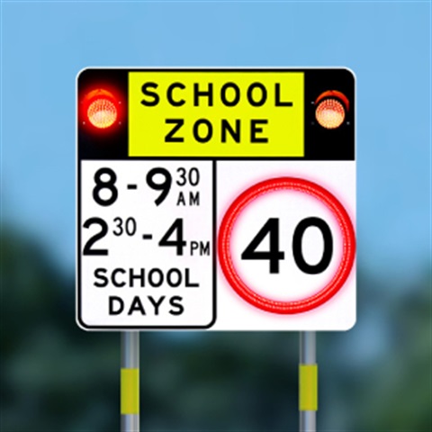 School zone sign - 40km/h