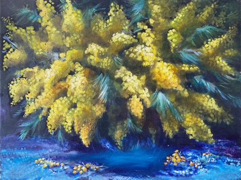 Olena-Vigovska-Yellow-on-blue-golden-wattle-2022-oil-on-canvas_HI-RES.jpg