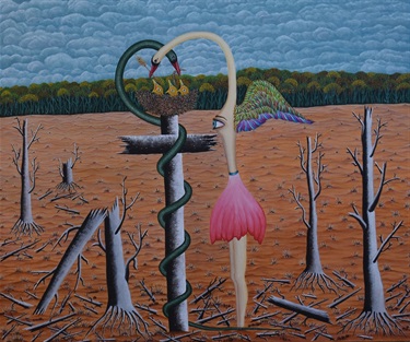 Seya Hashemi, “Mother Nature”, 2022, acrylic on canvas
